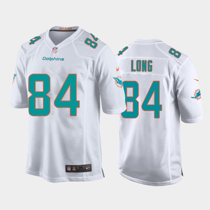 Men Miami Dolphins #84 Hunter Long Nike White Game NFL Jersey->miami dolphins->NFL Jersey